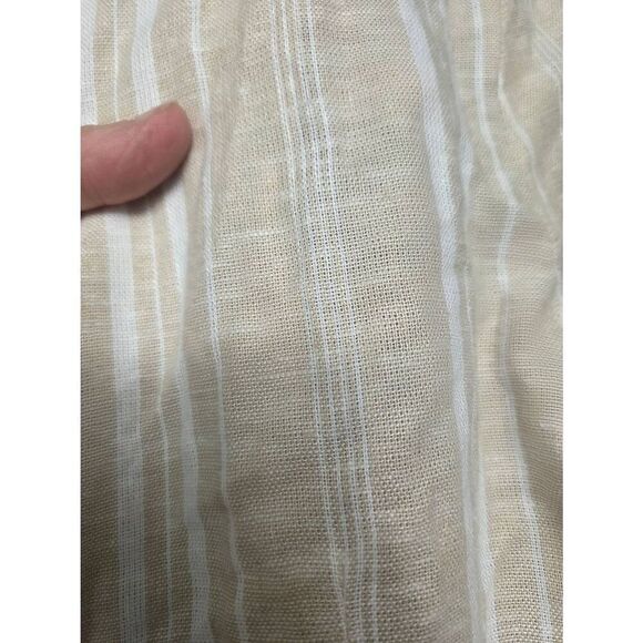 Ellen Tracy Striped Lagenlook Linen Viscose One Button Blazer Sz L - Picture 7 of 8